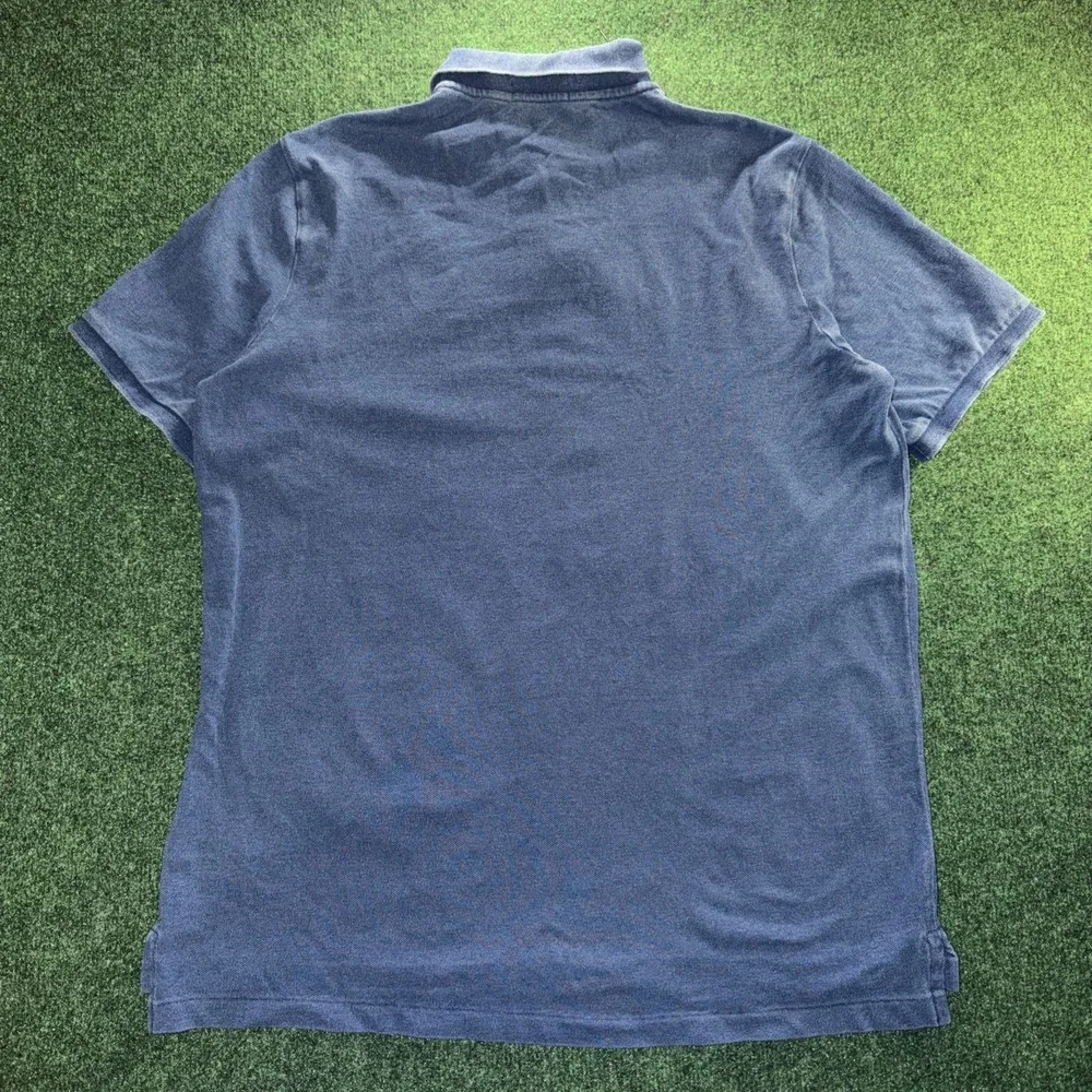 Polo Ralph Lauren Blue Polo Shirt Men's Large Orange Horse